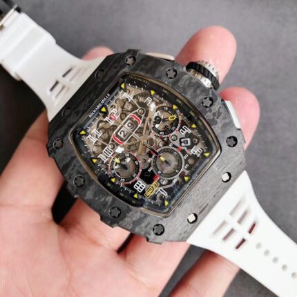 Richard Mille Mens Watch 50x43mm Automatic Mechanical Movement Stainless Steel Watches V3 Factory - Image 4
