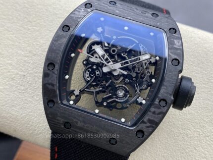 Richard Mille Mens Watch 50x43mm Automatic Mechanical Movement Stainless Steel Watches - Image 4