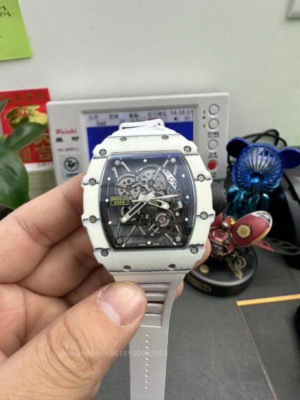 Richard Mille Mens Watch 50x43mm Automatic Mechanical Movement Stainless Steel Watches - Image 2