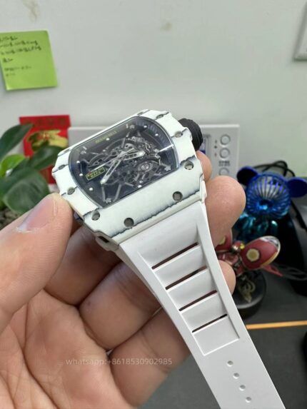 Richard Mille Mens Watch 50x43mm Automatic Mechanical Movement Stainless Steel Watches - Image 7