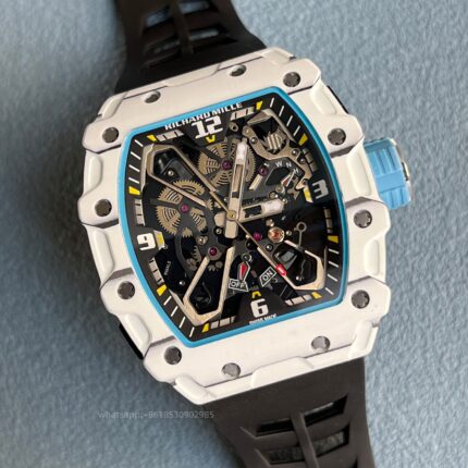 Richard Mille Mens Watch 50x43mm Automatic Mechanical Movement Stainless Steel Watches - Image 4