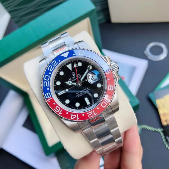 Rolex GMT-II Mens Watch 40mm 2813 Movement Automatic Mechanical Stainless Steel Watches