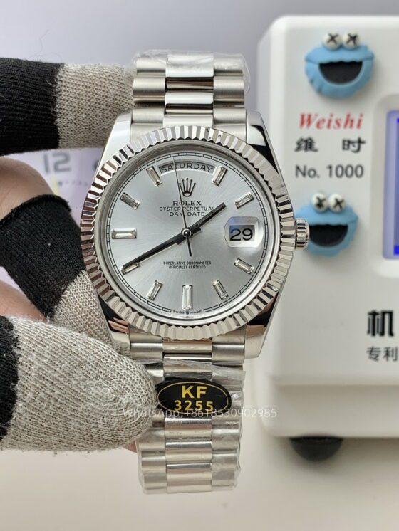 Rolex Day Date 40mm Mens Watch CAL 2836/3255 Movement Automatic Mechanical Stainless Steel Watches KF Factory