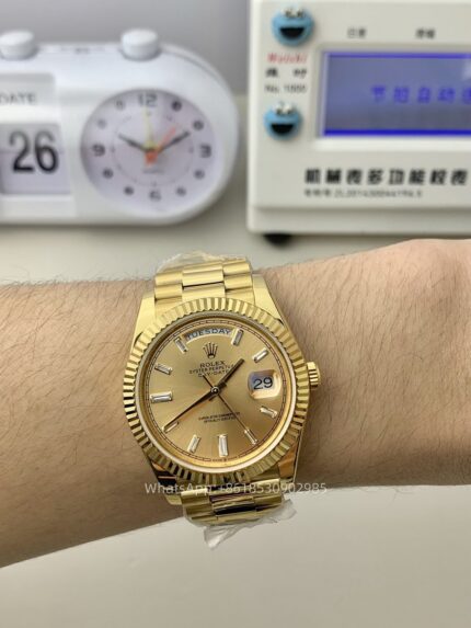 Rolex Day Date 40mm Mens Watch CAL 2836/3255 Movement Automatic Mechanical Stainless Steel Watches KF Factory - Image 3