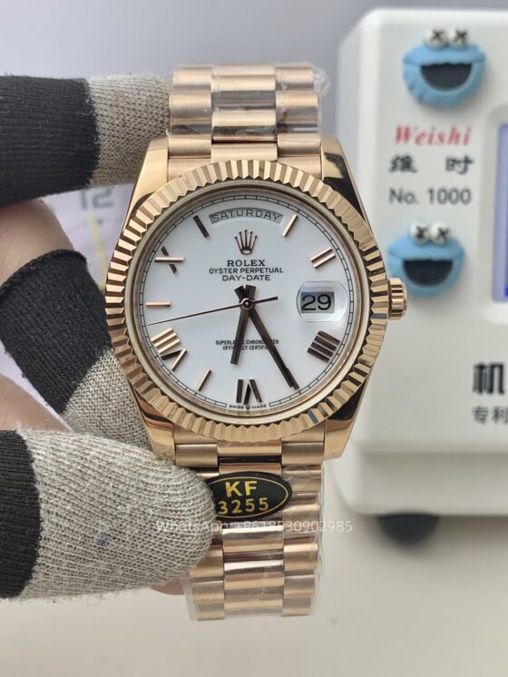 Rolex Day Date 40mm Mens Watch CAL 2836/3255 Movement Automatic Mechanical Stainless Steel Watches KF Factory