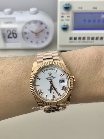 Rolex Day Date 40mm Mens Watch CAL 2836/3255 Movement Automatic Mechanical Stainless Steel Watches KF Factory - Image 3