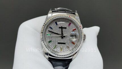 Rolex Day Date 36mm Unisex Watch CAL 2824/3255 Movement Lether Strap Automatic Mechanical Stainless Steel Watches 8+ Factory - Image 3