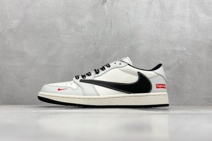 Supreme x Travis Scott x Nike Air Jordan 1 Low Sneakers Casual Men Women Sport Skateboard Shoes