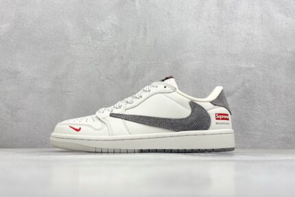 Supreme x Balenciaga x Travis Scott x Nike Air Jordan 1 Low Sneakers Casual Men Women Sport Skateboard Shoes