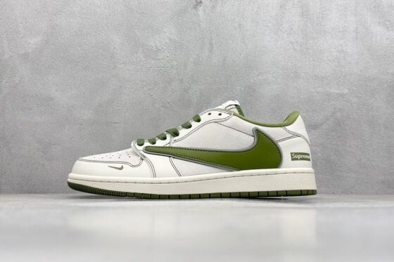 Supreme x Travis Scott x Nike Air Jordan 1 Low Sneakers Casual Men Women Sport Skateboard Shoes